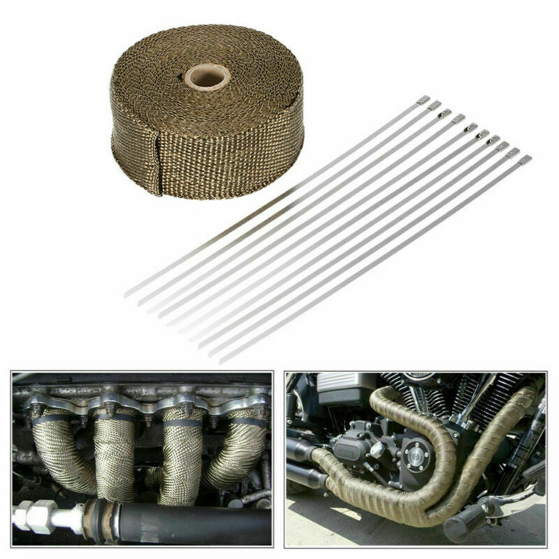 Exhaust Wrap Titanium - 10M 오토바이 배기 시스템 액세서리 티타늄