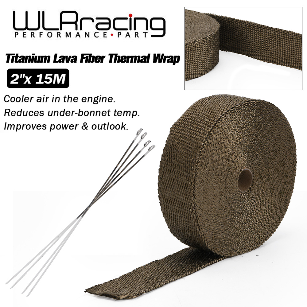 Exhaust Wrap Titanium - WLR RACING - 15M 프리미엄 배기