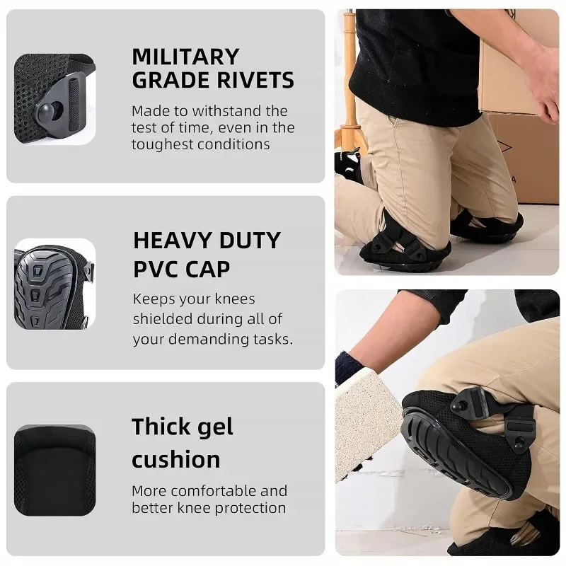 무릎 받침대 전문 작업 무릎 받침대 젤 건설 안전 이중 - Knee Guard Hard 리뷰 및 가격