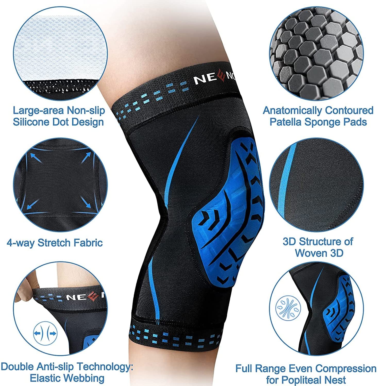 NEENCA-슬개골 스폰지 패드 압축 무릎 슬리브 지지 - Knee Guard Hard 리뷰 및 가격